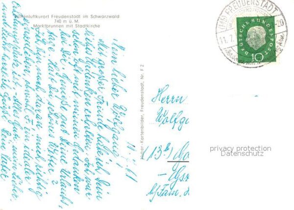 Freudenstadt Marktbrunnen Stadtkirche – Bild 2