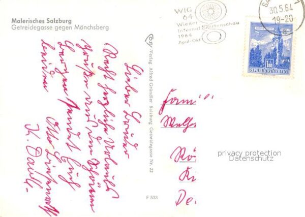Salzburg Oesterreich Getreidegasse Mönchsberg – Bild 2