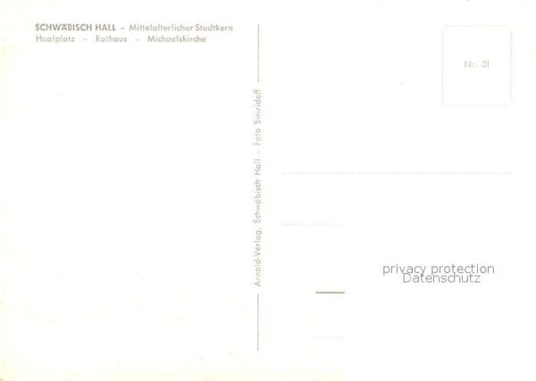 Schwaebisch Hall Haalplatz Rathaus Michaelskirche – Bild 2