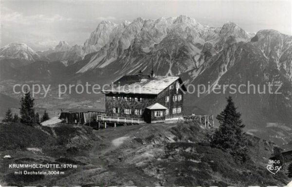 Krummholzhuette mit Dachstein