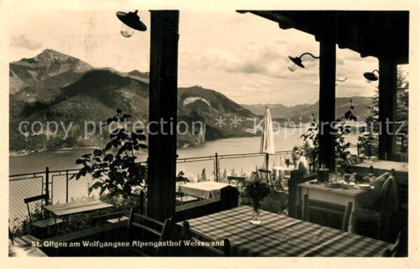 St Gilgen Wolfgangsee Alpengasthof Weisswand