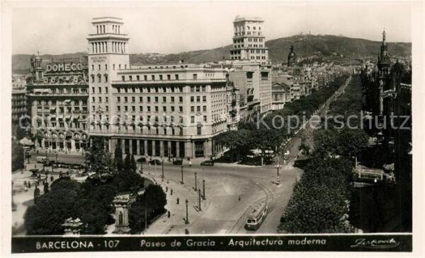 Barcelona Cataluna Paseo de Gracia Strassenbahn