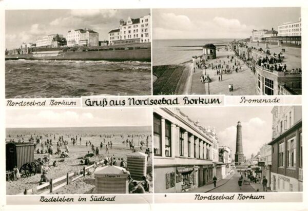 Borkum Strand Leuchtturm Promenade