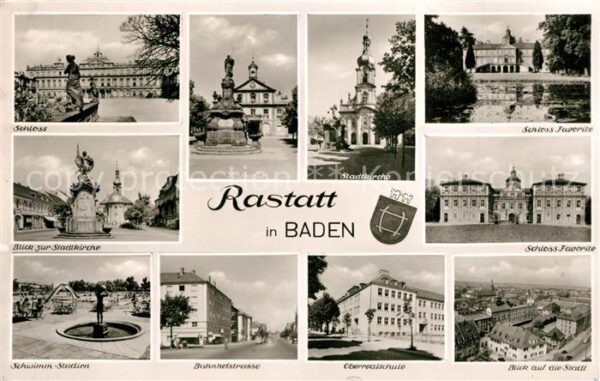Rastatt Schloß-Favorite Rathaus Bahnhofstrasse