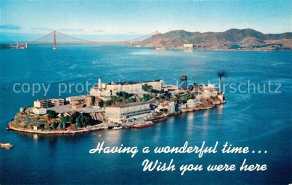 San Francisco California Fliegeraufnahme Alcatraz Island The Roc