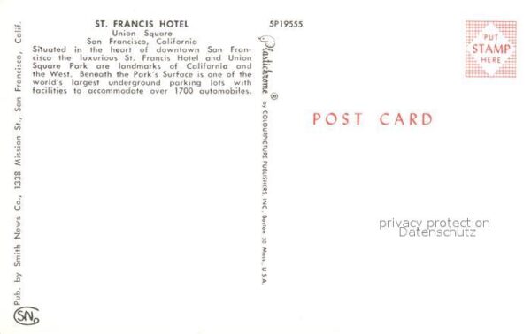 San Francisco California St. Francis Hotel – Bild 2