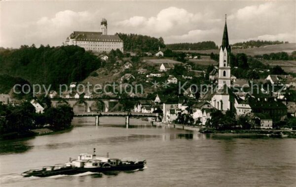 Vilshofen Donau Fliegeraufnahme mit Kloster und Schweik