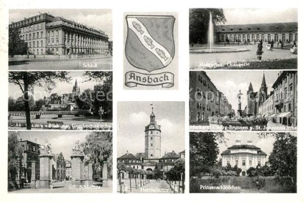 Ansbach Mittelfranken Schloß Hofgarten Orangerie Prinzenschlö