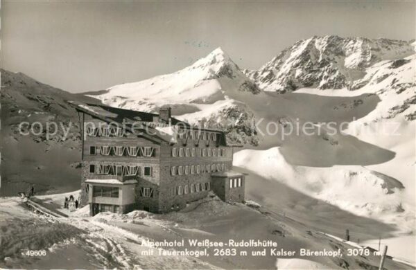 Rudolfshuette Weisssee Alpenhotel Weißsee mit Tauernkogel Kals