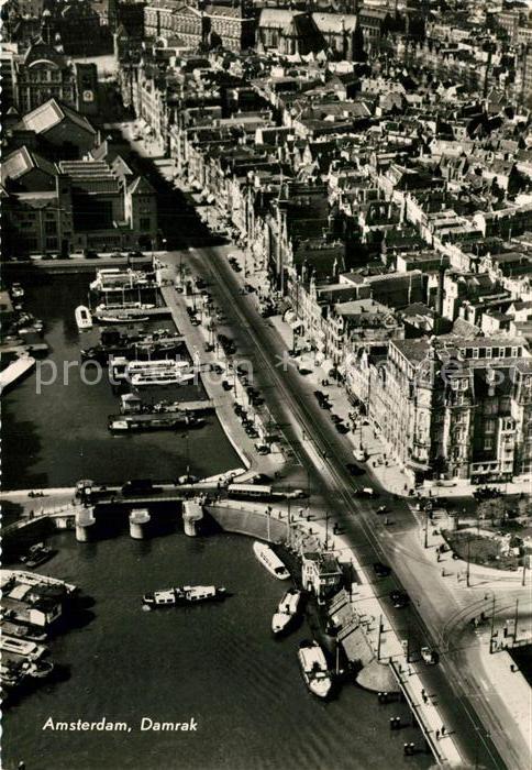 Amsterdam Niederlande Fliegeraufnahme Damrak