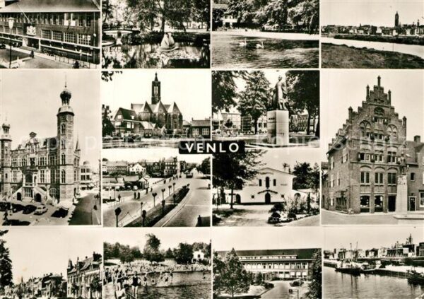 Venlo mit Hafen Freibad Kirchen Denkmal