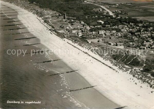 Domburg Fliegeraufnahme mit Strand