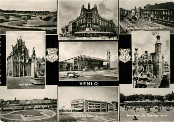 Venlo Maasbrug Romerhuis Viaduct Strand Stadh