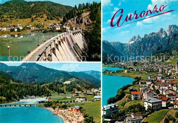 Auronzo di Cadore Fliegeraufnahme Staumauer Strand