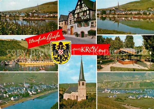 Kroev Mosel Fliegeraufnahme Moselpartien Fachwerk