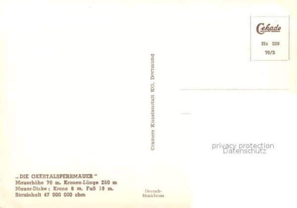 Okertalsperre Staumauer – Bild 2
