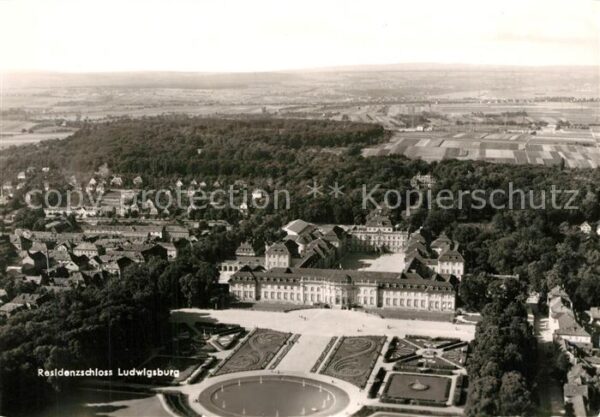 Ludwigsburg Wuerttemberg Fliegeraufnahme Residenzschloß
