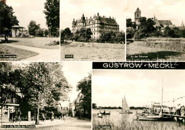 Guestrow Mecklenburg Vorpommern Rosengarten Schloß Schanze Inselsee Str