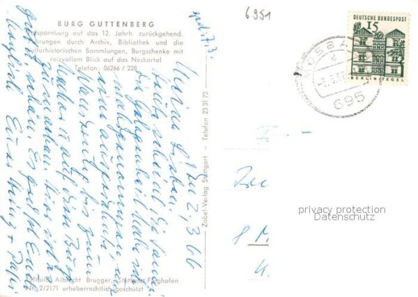 Neckartal Fliegeraufnahme Burg Guttenberg – Bild 2