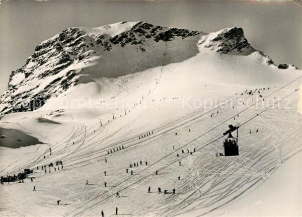 Zugspitzbahn Blick vom Schneefernerhaus Schneeferner