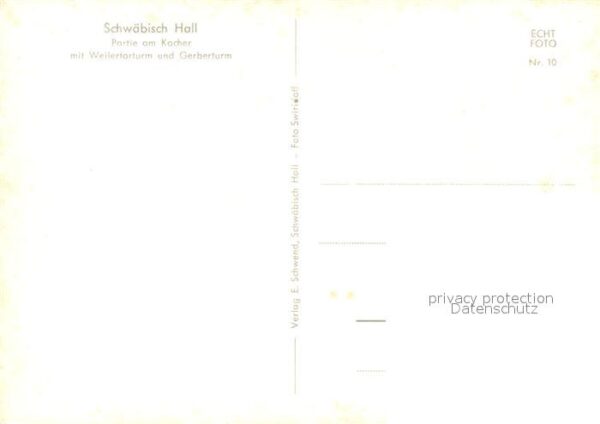 Schwaebisch Hall Partie am Kocher mit Weilertorturm und – Bild 2