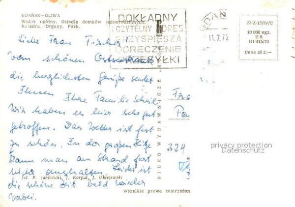 Gdansk Oliwa Katedra Organy Park – Bild 2