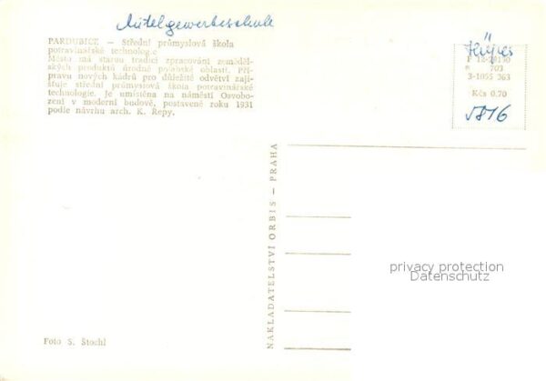 Pardubice Pardubitz Gewerbeschule – Bild 2