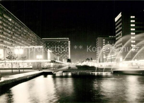 Dresden Prager Strasse bei Nacht