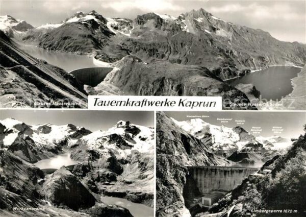 Kaprun Tauernkraftwerk Stauseen Mooserboden un