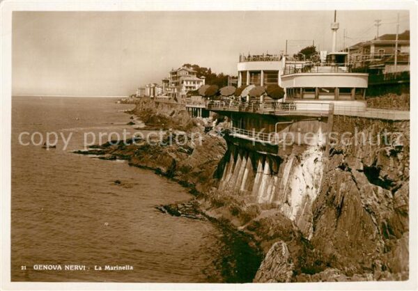 Nervi La Marinelle Häuser an der Steilküste