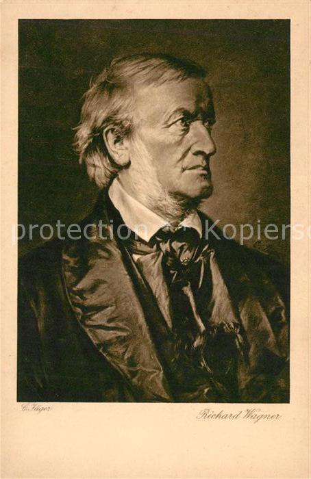 Wagner Richard Komponist Künstlerkarte C. Jäger Verlag-Wiechmann