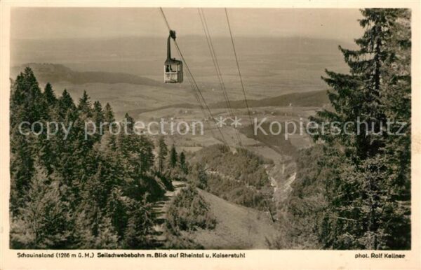 Foto Kellner Rolf Nr. C/2207 Schauinsland Seilbahn Rheintal K