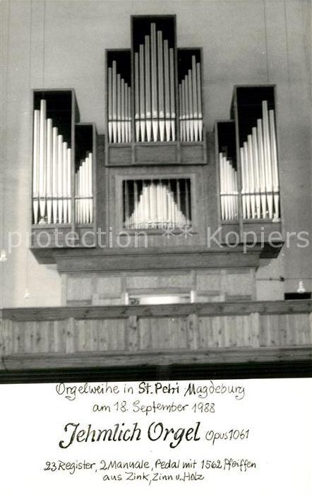Kirchenorgel Jehmlich St. Petri Magdeburg