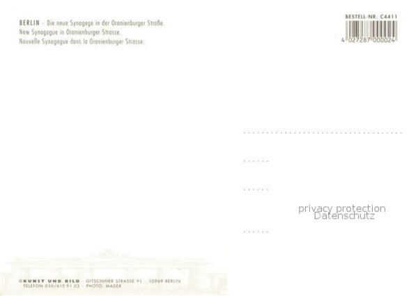 Synagoge Berlin Oranienburger Strasse – Bild 2