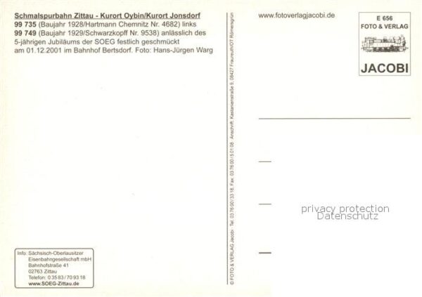 Lokomotive Schmalspurbahn Zittau-Oybin-Jonsdorf Ba – Bild 2