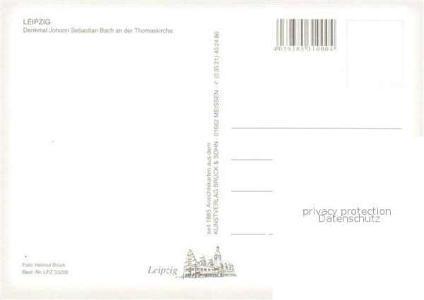 Bach Johann Sebastian Denkmal Thomaskirche Leipzig – Bild 2