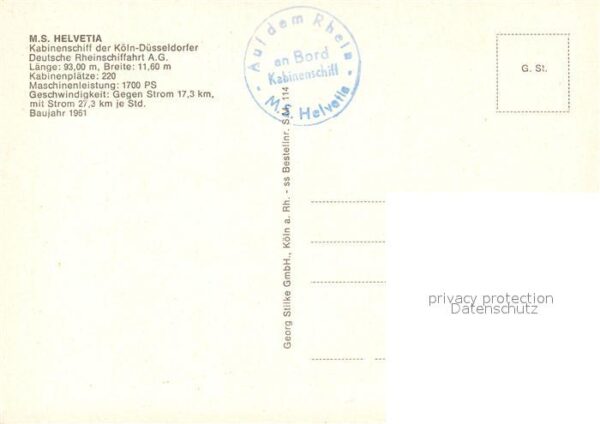Motorschiffe M.S. Helvetia Köln-Düsseldorfer-Rheinda – Bild 2