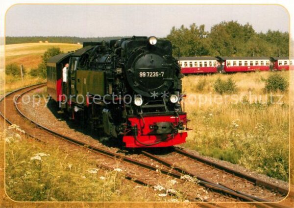 Lokomotive Neubaudampflok 99 7235 Bahnhof Stiege