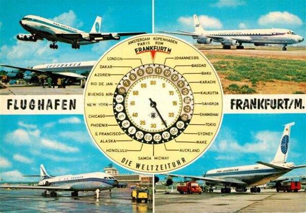 Flughafen Airport Aeroporto Frankfurt am Main Weltzeituhr Pan Ameri