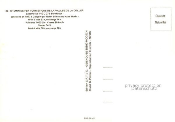 Lokomotive 140 C 27 Burnhaupt Vallee de la Doller – Bild 2
