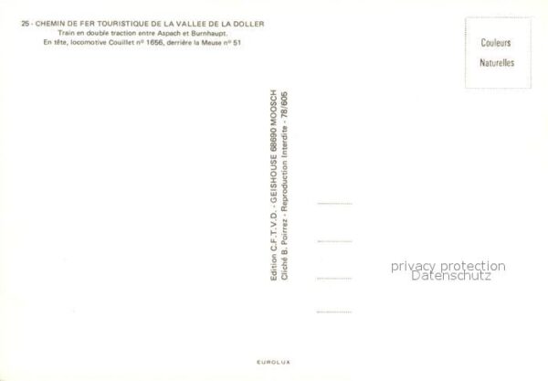 Lokomotive Couillet Nr. 1656 Aspach Brnhaupt Valle – Bild 2