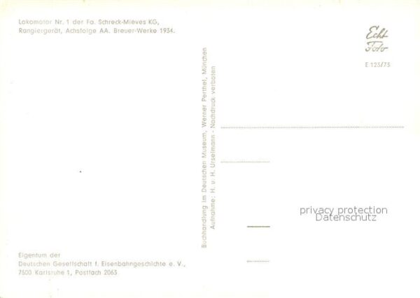 Lokomotive Lokomotor Nr. 1 Fa. Schreck-Mieves KG – Bild 2