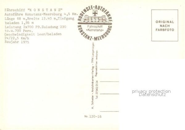 Faehre Ferry Bac Traghetto-- Bodensee-Autofähre Konstanz – Bild 2