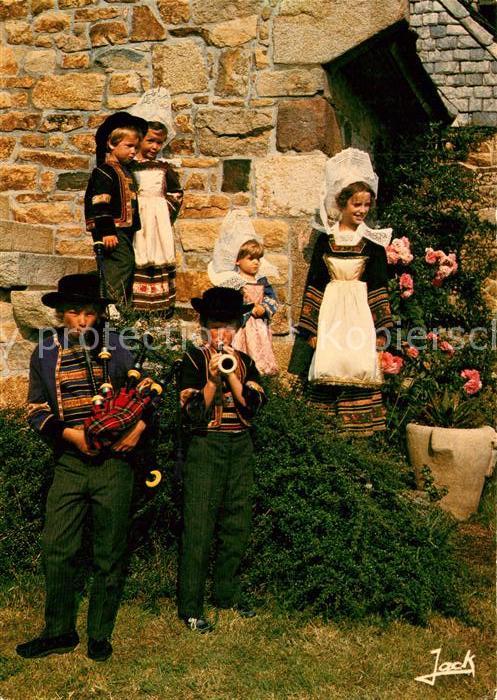 Trachten Frankreich Fouesnant Kinder Dudelsack