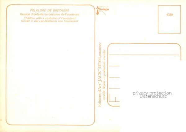 Trachten Frankreich Fouesnant Kinder Dudelsack – Bild 2