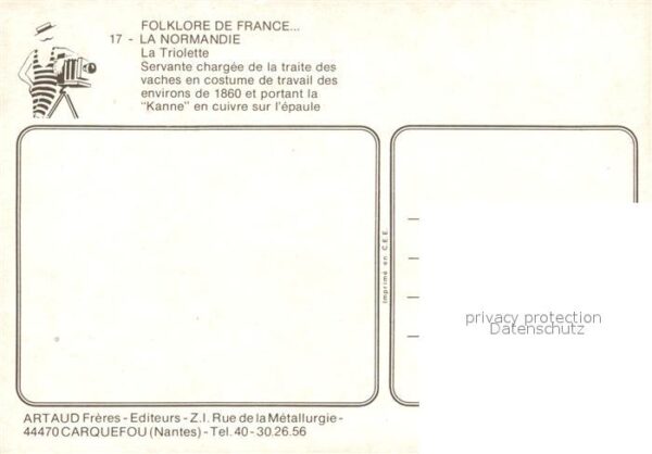 Milchwirtschaft Milchmädchen La Triolette Normandie Tra – Bild 2