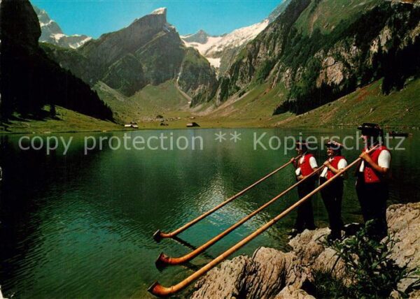Alphorn Alphornbläser Aeealpsee Altmann Rotstei