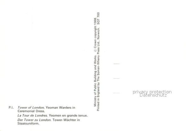 Leibgarde Wache Yeoman Warders Ceremonial Dress Tower o – Bild 2