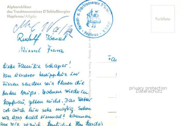 Alphorn Alphornbläser Trachtenverein d_Schlossb – Bild 2