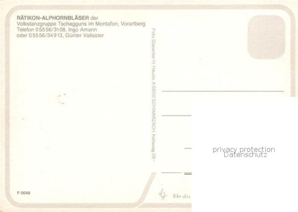 Alphorn Rätikon-Alphornbläser Volkstanzgruppe T – Bild 2